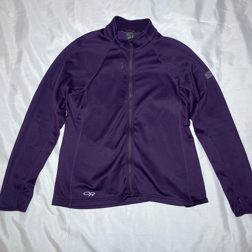 Outdoor Research Women Radiant Hybrid Full Zip Jacket Size L Purple Hiking